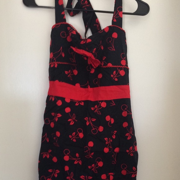Cherry Print Pinup Dress - Picture 2 of 3